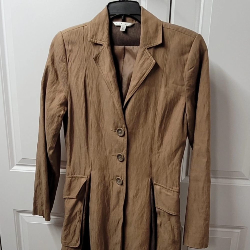 CABI Treasure Hunter Trench Coat Women's Size: XS Button Up Lined